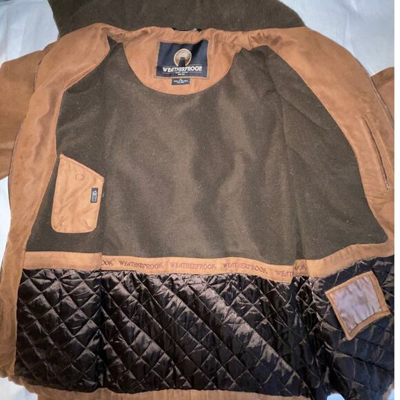 Weatherproof Bomber Jacket - Faux Suede Quilt Lined w/ Hood - Men's Size‎ XL - Picture 4 of 11